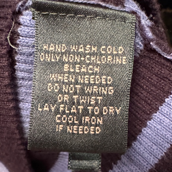 Lauren Ralph Lauren Navy and Blue Striped Sweater size small - Picture 4 of 6